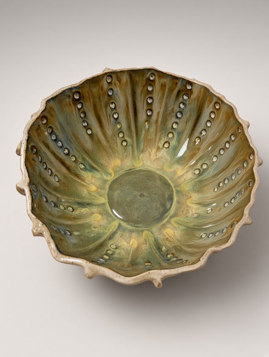 Green Mist urchin bowl seen from above